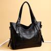 Women New PU Soft Leather Texture Shoulder Bag Large Capacity Fashion Patchwork Handheld Bag Water-Resistant Tote Bag