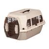 AmazonBasics Hard Side Pet Carrier for Dogs and Cats, Single Door Travel Pet Carrier with Metal Wire, 60cm, Beige