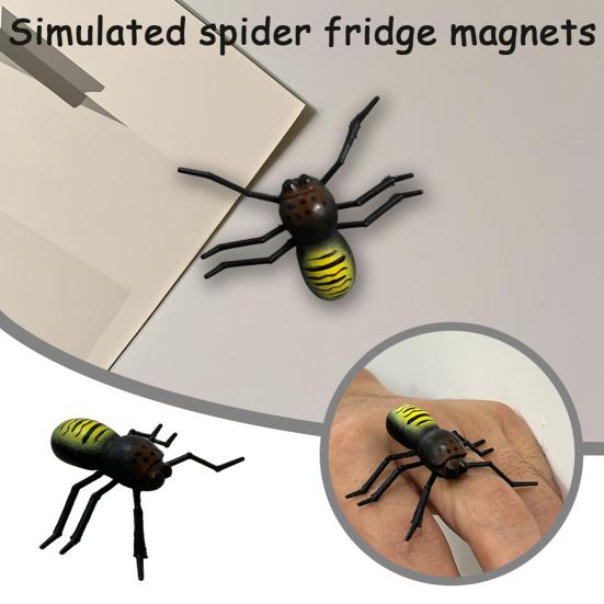 Realistic 3D Spider Fridge Magnet with Flexible Legs Strong Adhesive Bendable Legs Halloween Prop Fun Spider Prank Decoration