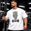 Gym T-Shirt Men One More Rep Workout Fitness Motivation Oversized Tee Streetwear