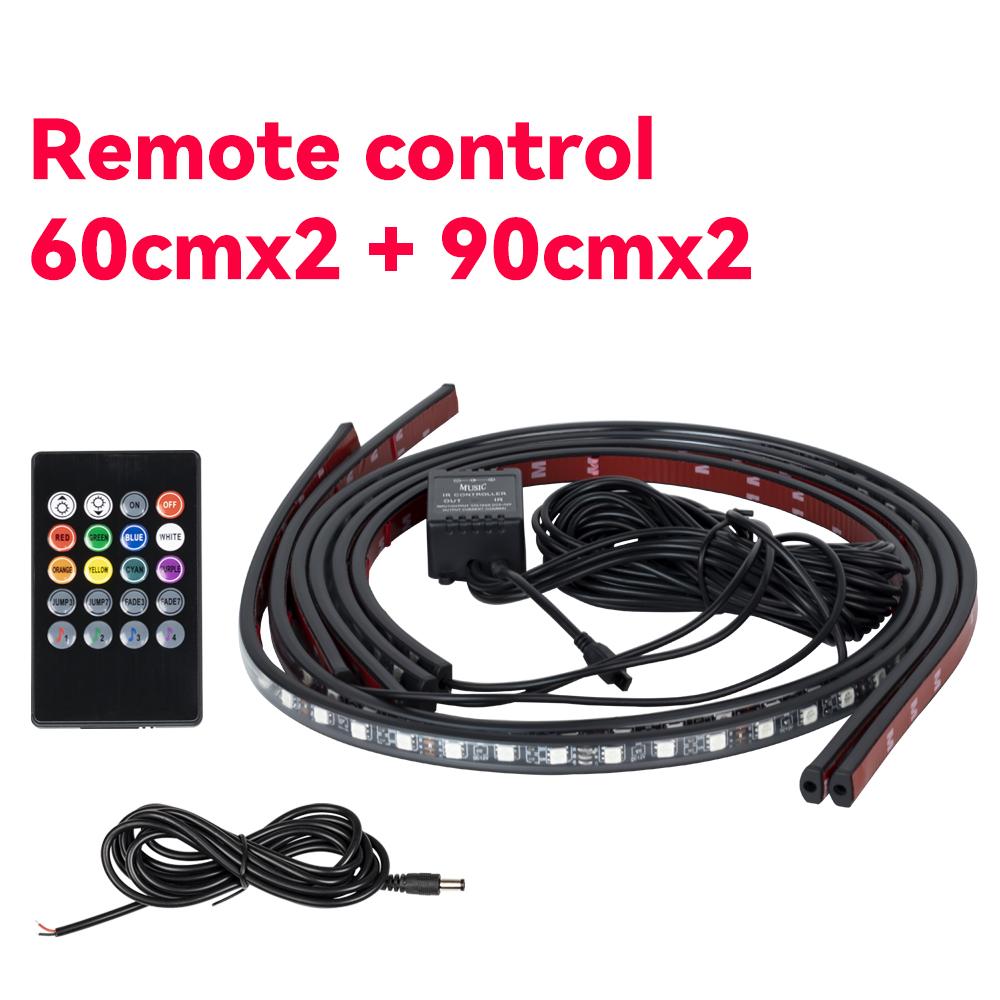 Car Charssis Flexible LED Strip Light LED Underbody Remote /APP Control RGB Neon Lights Ambient Atmosphere Auto Decorative Lamp