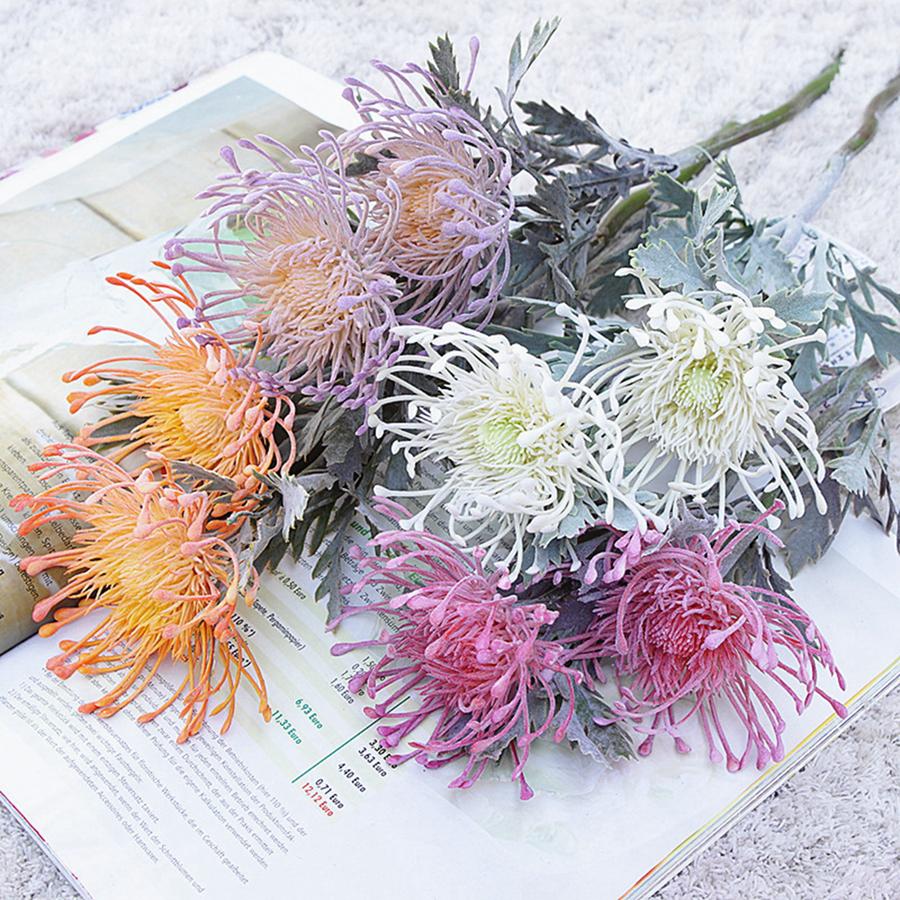 Künstliche Blumen, kurzer Zweig, Krabbenklaue, 2 Gabeln, Nadelkissen, Weihnachtsgirlande, Vase für Zuhause, Hochzeitsdekoration, künstliche Bepflanzung