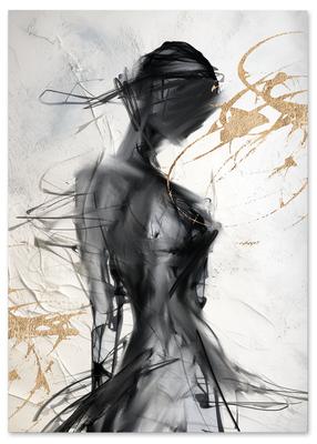 Poster Picture Black Figure Abstraction