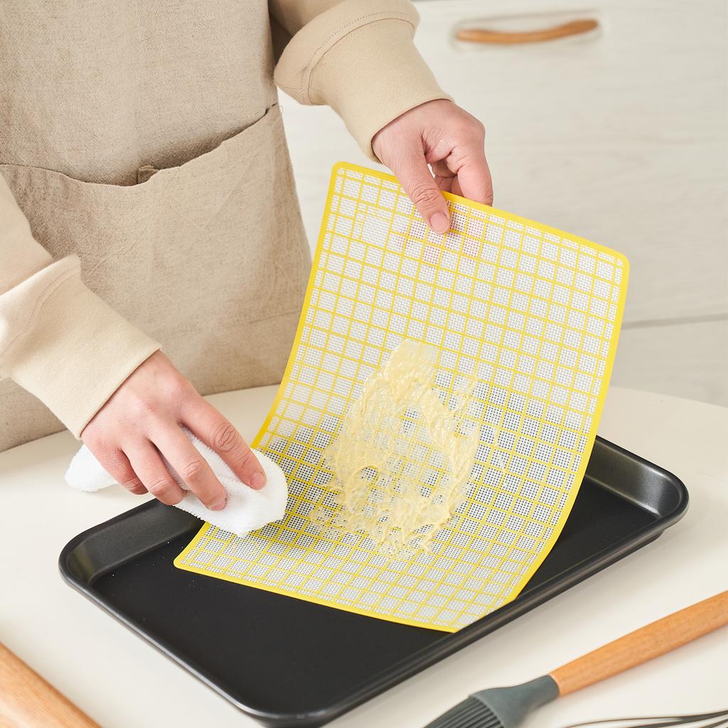 Silicone Baking Mats for Oven, 8 X 12inch Reusable Non Stick Heat Resistant Bakeware Sheets Liner with Plaid Pattern, for Cookie