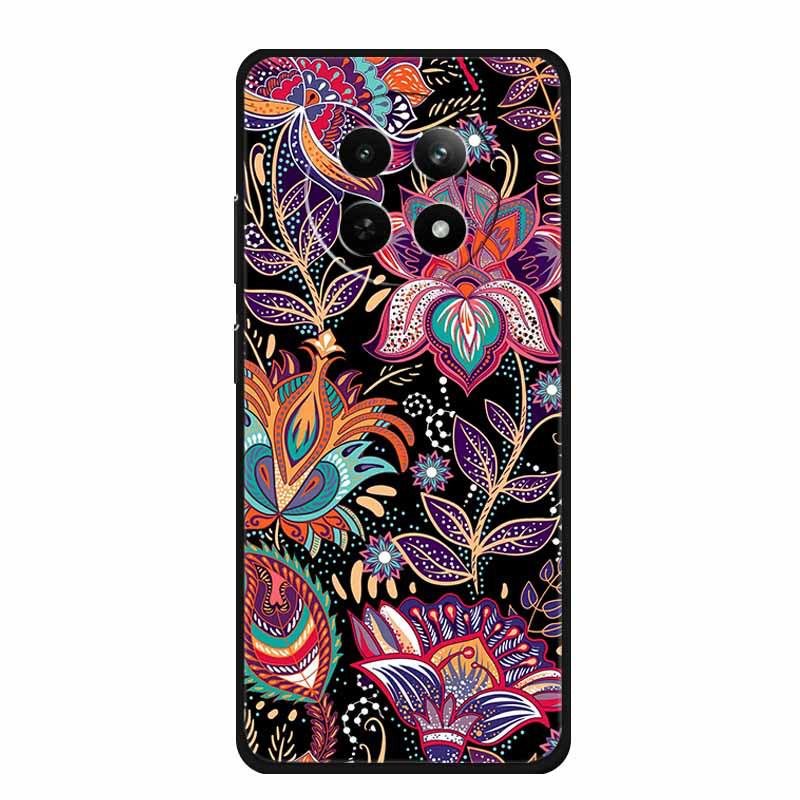 Realme 12 5G Phone Case: Embossed Color Painting, Drop-proof with Concave-convex Texture - 1 Piece