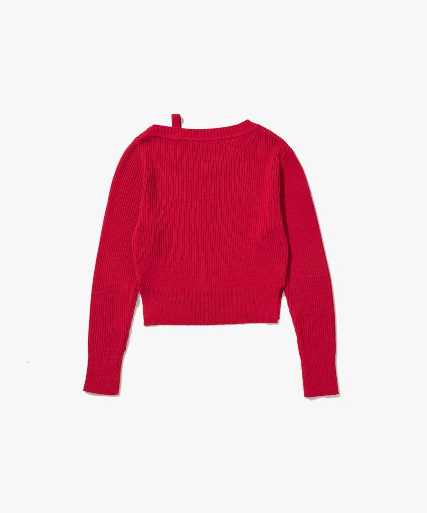 PLAC WOMEN Off-Shoulder Knit Red
