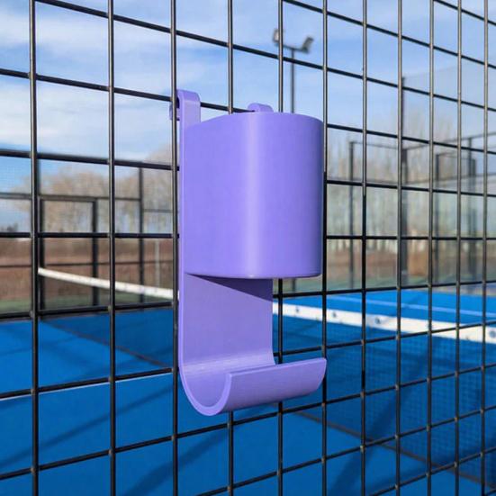 Paddle Tenis Su Şişesi Havlu Askısı 3D Baskılı Saha Kenarı Düzenleyici Su Şişesi Tutucu Tenis Maçları Oyuncular İçin Temel Aksesuar