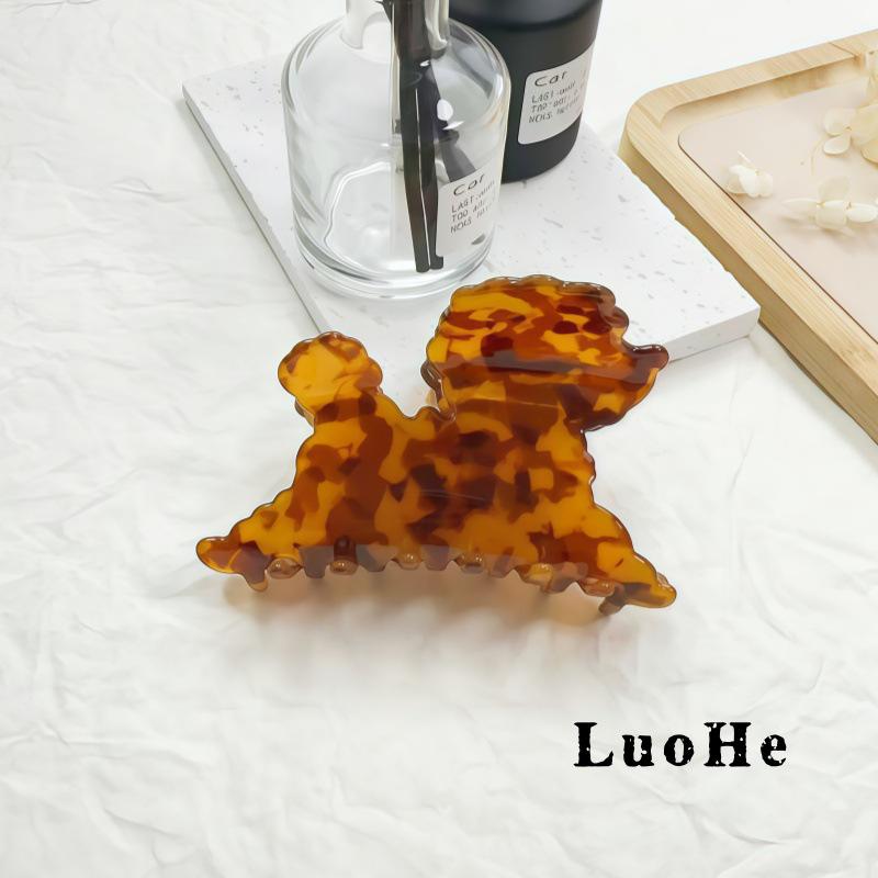 Luohe Jewelry Large Jelly Acetate Hair Clip - Elegant Fairy Puppy Claw Shark Clip