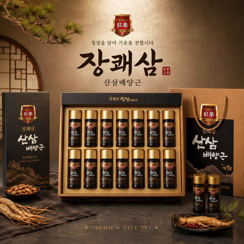 Woongjin Janggaesam Cultured Wild Ginseng Root Chuseok Gift Set (Gift Bag Included) 1 Box 800ml