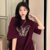 American retro t-shirt women's pure cotton short-sleeved summer new chic loose half-sleeved t-shirt chic top trendy