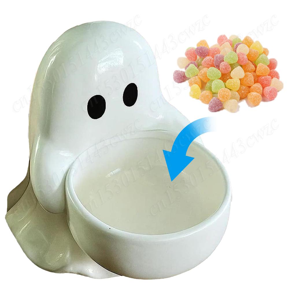2026 Halloween Ghost Candle Holder Multi-Purpose Aromatherapy Candlestick Gothic Wear Resist Halloween Party Tabletop Ornament