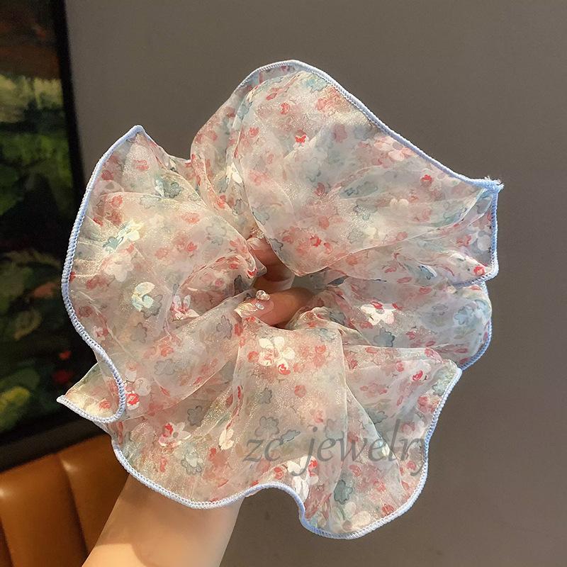 

21 см Милая и Пушистая Серая в Полоску Маленькая Свежая Цветочная Повязка для Волос Лето Новая Высококлассная Резинка для Волос Двоеточие Повязка для Волос