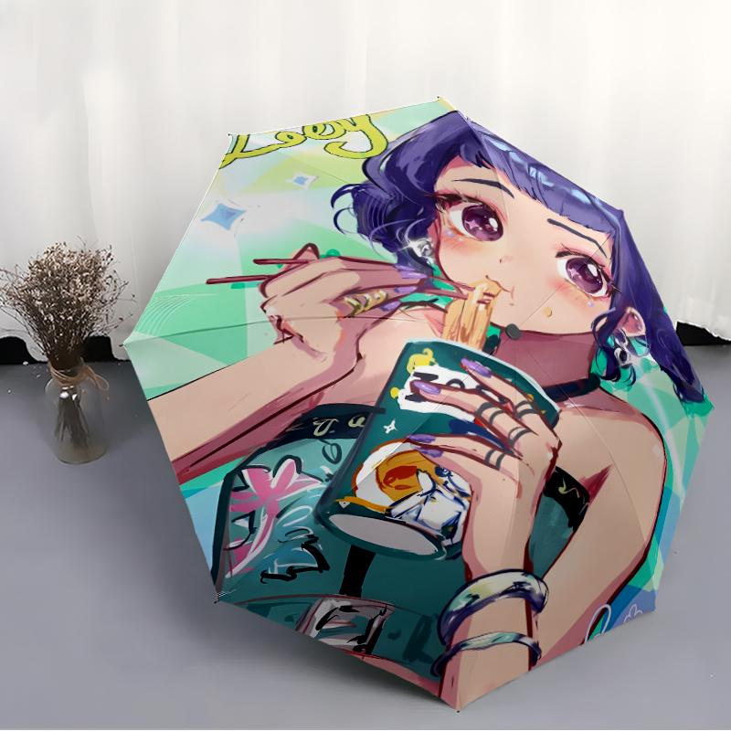 1pc KPop Demon Hunters ZOEY5 Umbrella, Sun Protection, And UV Shielding. It Has Eight Sturdy Ribs for Outdoor Use And Perfect Gift