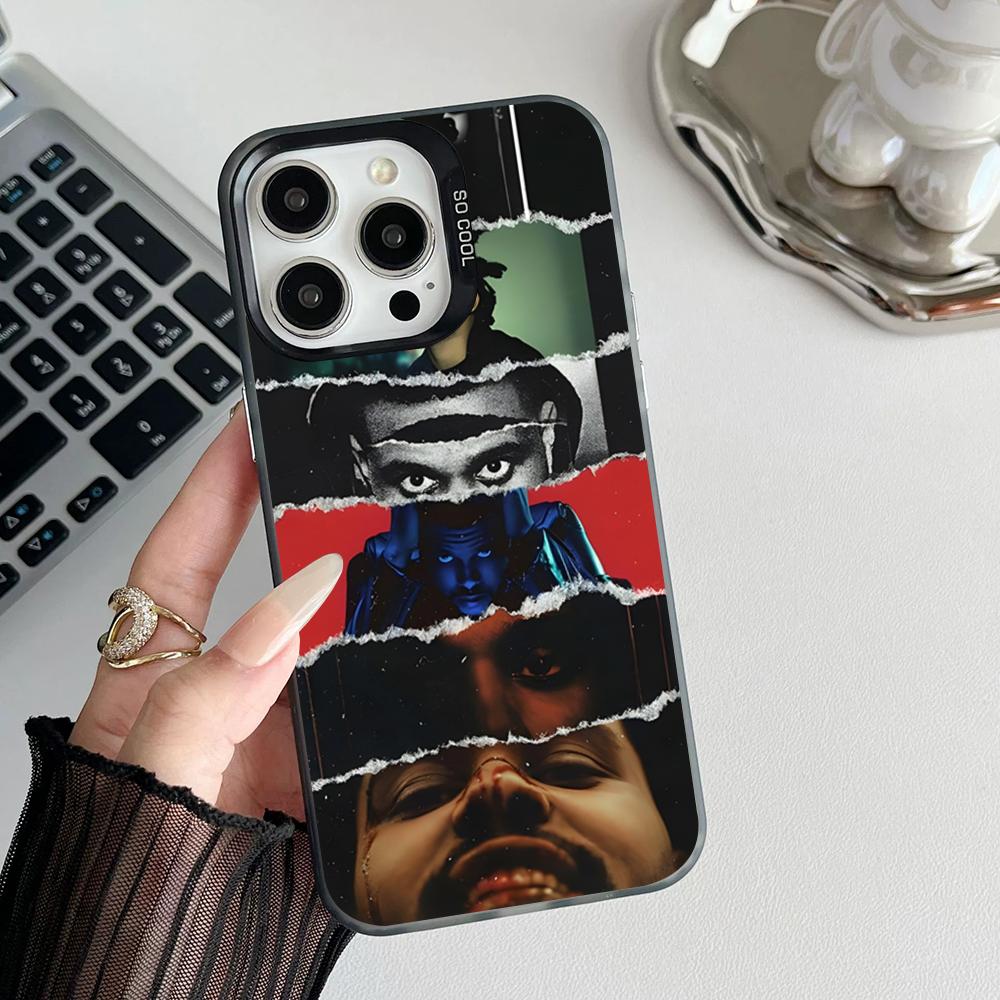 The Weeknd Phone Case Matte Colored Silver For Iphone 17 16 15 14 Pro 13 12 Air Plus 11 7 8 Max Luxury Cover