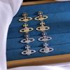 Leichter Luxus Minimalistischer Stil Saturnförmige Ohrstecker für Damen Personalisierte Ohrringe Party Schmuck Geschenk