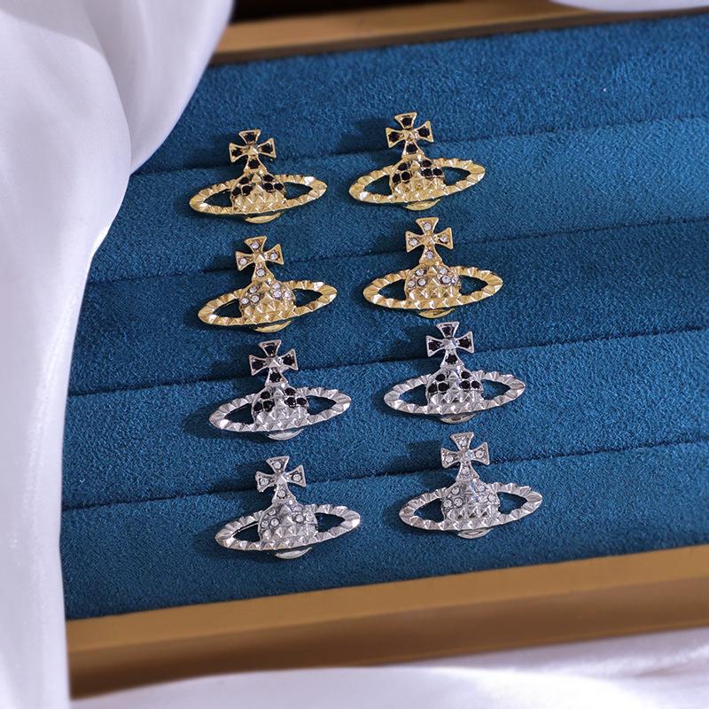 Leichter Luxus Minimalistischer Stil Saturnförmige Ohrstecker für Damen Personalisierte Ohrringe Party Schmuck Geschenk