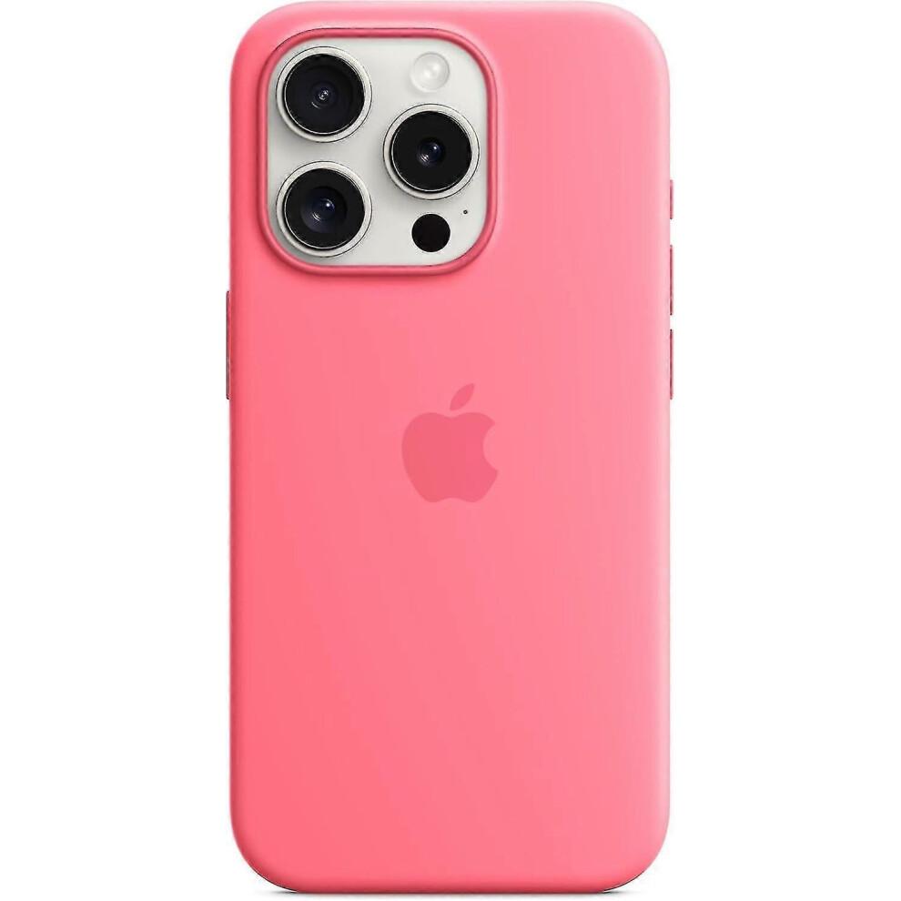 (Rosa)Custodia in Silicone con MagSafe per Apple iPhone 15 Pro