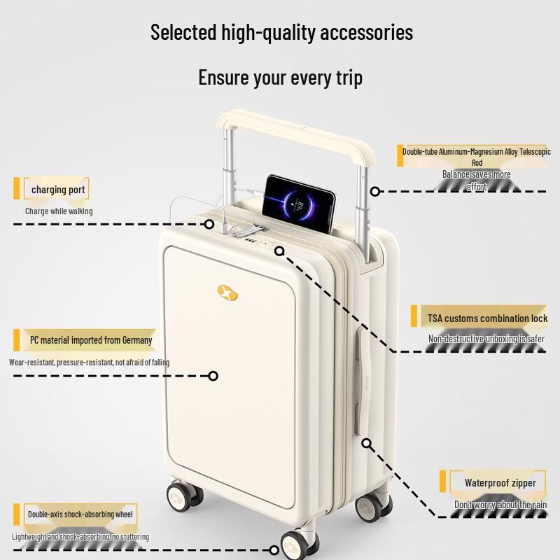Mango Bird Front-Opening PC Hardside Luggage