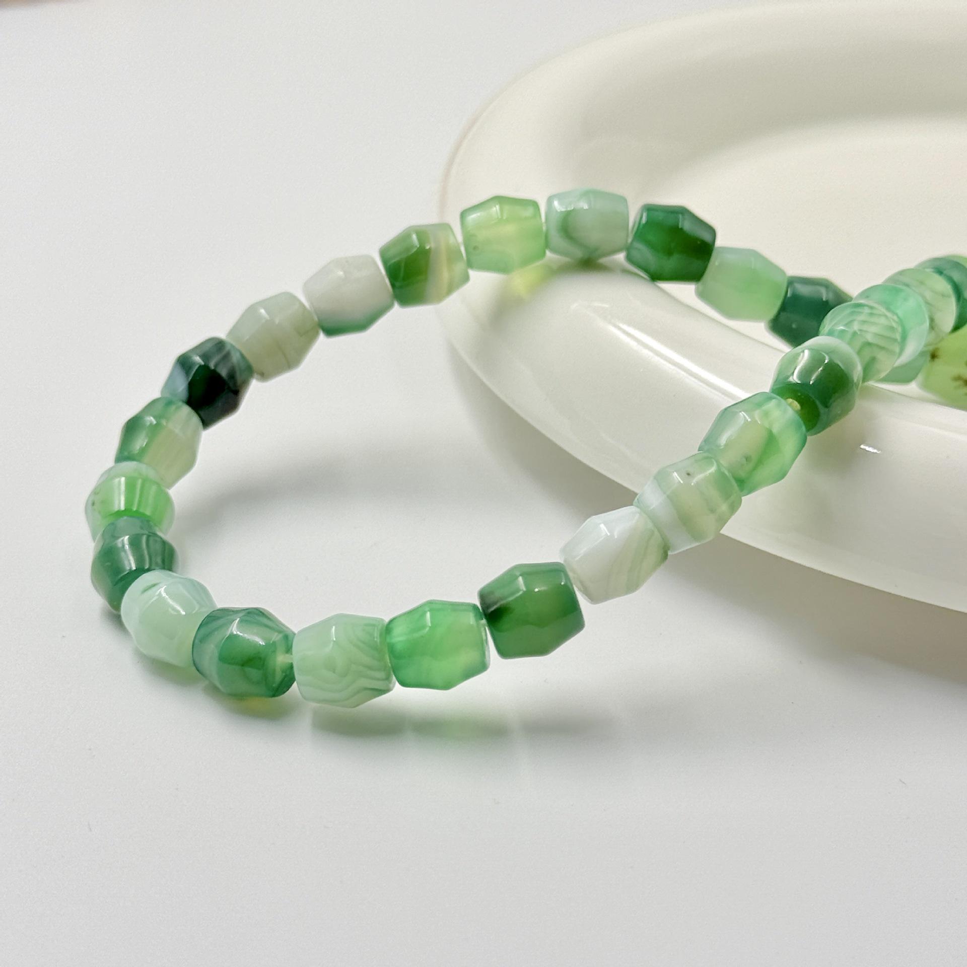 Silk-Wrapped Natural Agate Rice Beads for DIY Jewelry 8x8MM (approx. 47 beads per strand)