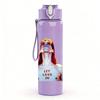 1PC Retro Red Head Female Minimalist Portrait Print 750ml Portable Sports Water Bottle Leakproof Gym Outdoor Travel Drink Cup