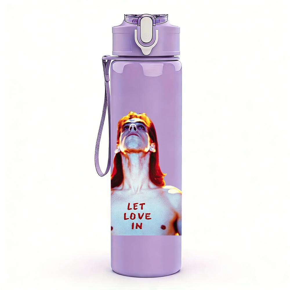1PC Retro Red Head Female Minimalist Portrait Print 750ml Portable Sports Water Bottle Leakproof Gym Outdoor Travel Drink Cup