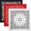 Kakatrend Bandana 100% Cotton Black White Red Adults Men Paisley Stylish Handkerchief Bandana Unisex Durag Set of 3 55cm X 55cm
