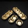 Korean Style 304 Stainless Steel Multi-compartment Sauce Dish for BBQ & Hot Pot, Golden Finish