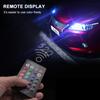 2x T10 Waterproof W5w 501 Car Wedge Side Light Bulb-6SMD 5050 RGB 7 Color LED Remote Control (NO Battery)Strobe Flash Wedge Lamp