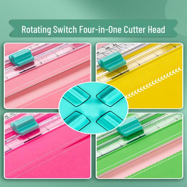 Multifunctional Paper Trimmer: Four-in-One Journal & Utility Knife Cutter for Office and Craft.