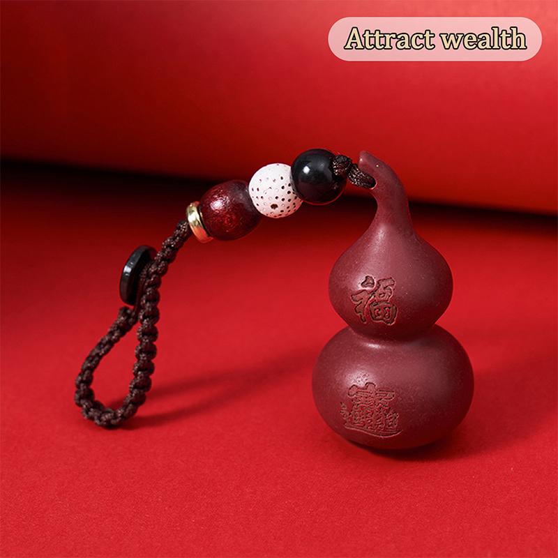 

Брелок із традиційним китайським зодіаком із гарбузом для удачі, процвітання, успіху, кулон із калебасом