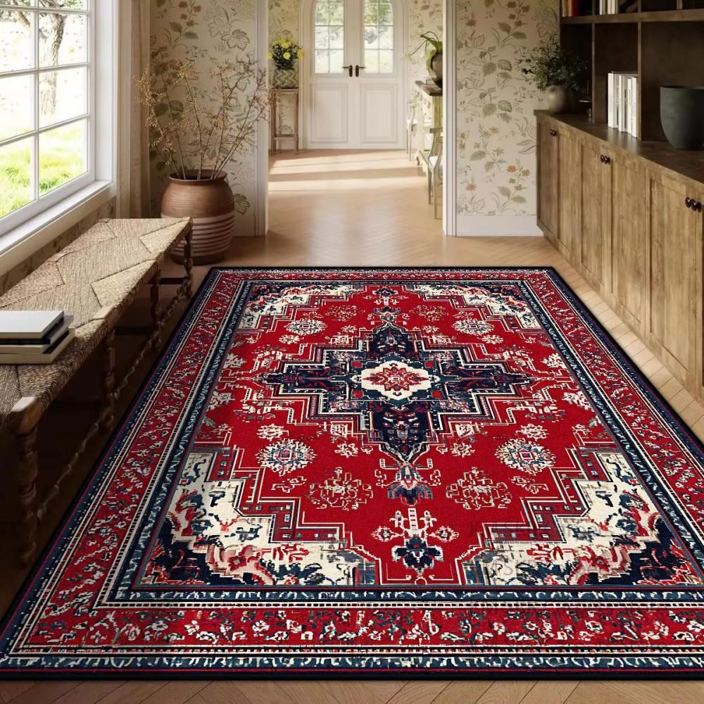 Japanese Style Cherry Blossom Rug Non Slip Washable Soft Floor Mat for Bedroom Living Room Kitchen Entryway Home Decor