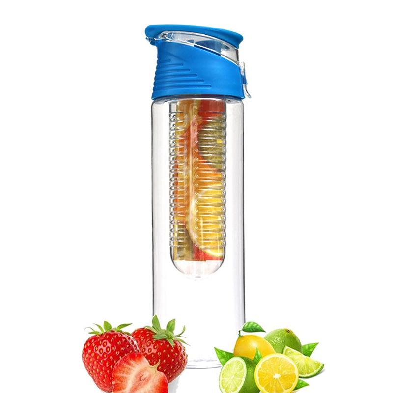 Portable Sport Water Bottles Fruit Infuser Plastic Water Cup Bpa Free 700ml Water Bottles With Filter Juice Shaker Water Cup