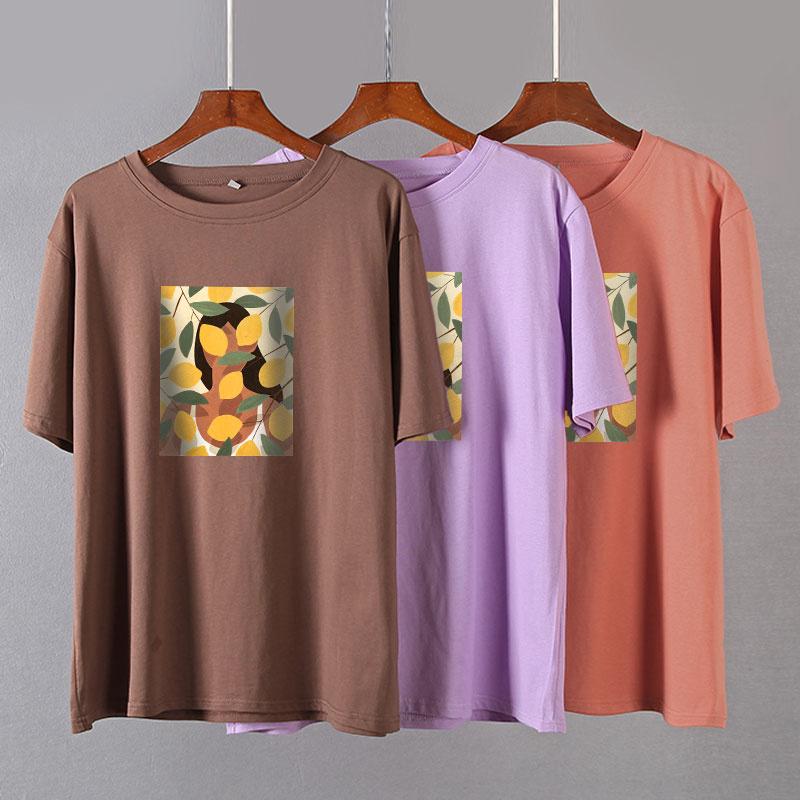 Hirsionsan Vintage Printing Cotton T Shirts Women New Soft Harajuku Loose Female Tees England Style Summer Casual Tops Gotic Graphic T Shirt