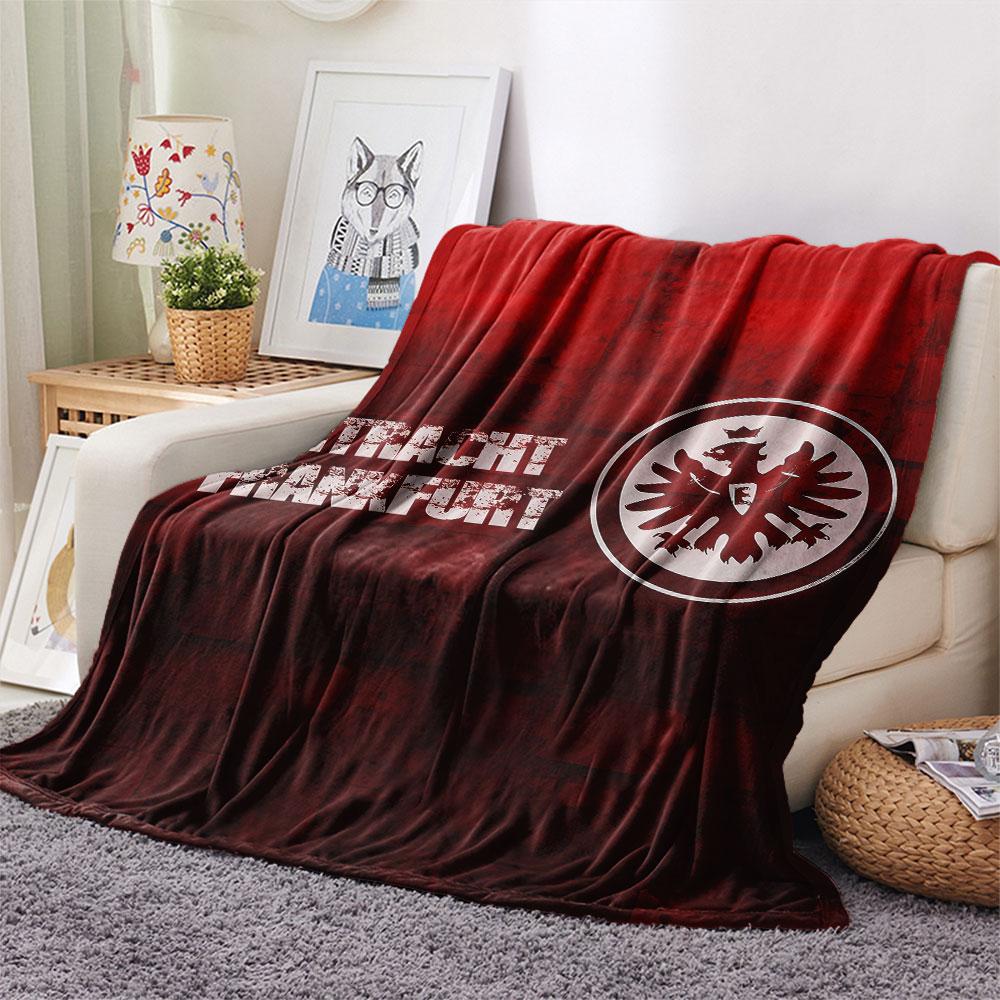 1PC Eintracht Frankfurt Patterned Flannel Blanket Suitable For All Seasons for Home Decor Warmth and Comfort Gifts Holiday Present