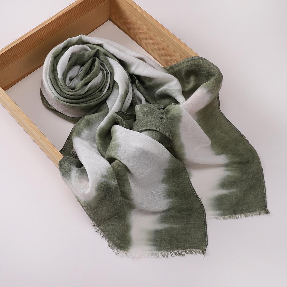 New hanging dye splicing scarf, casual women's scarf, fashion bag silk scarf, headscarf