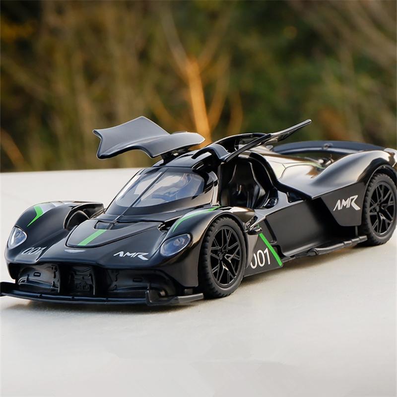 1/32 Aston Martin Valkyrie Alloy Sports Car Model Diecast Metal Racing Car Vehicles Model Sound and Light Simulation Collection Kids Toy Gift