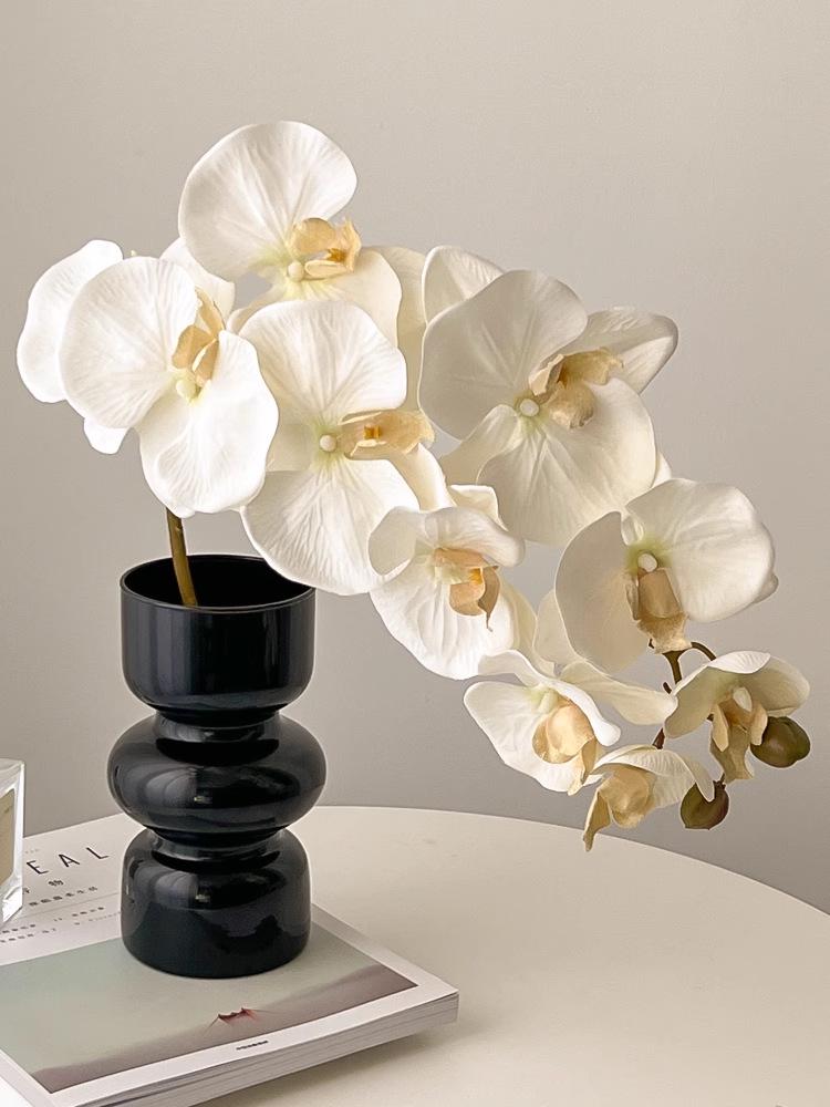 White Phalaenopsis Artificial Floral Arrangement - Realistic High-End Decorative Accent