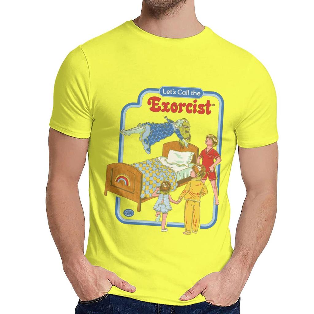 Alta qualidade diabos ocultos satanismo exorcismo t camisa vamos chamar o exorcista camiseta moda