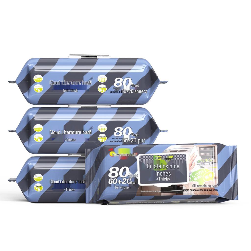 Thick Kitchen Degreasing & Stain-Removal Wipes for Range Hoods