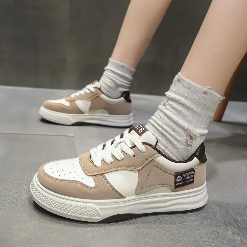 Platform Sports Shoes Flat Female Sneakers Women Tennis Spring Casual Vulcanize Black Fashion Harajuku Thick-sole Sneakers