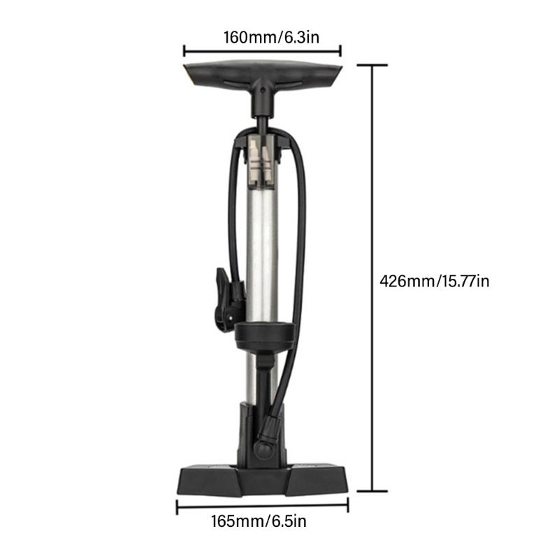 Floor Bicycles Pump 160PSI Highly Pressure Bicycles Tire Pump Tire Inflators Pump with Gauge for Mountain Bicycles