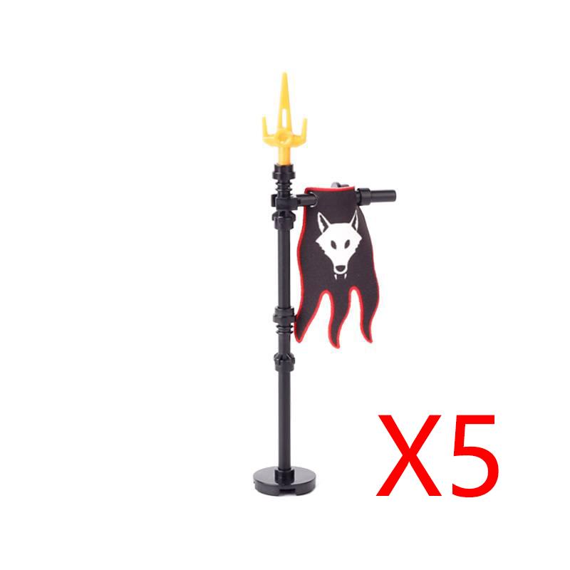 Military Building Blocks Solider Figures Medieval Crusaders Jerusalem Black Hawk Red Lion Knights Accessories Flags Vest MOC