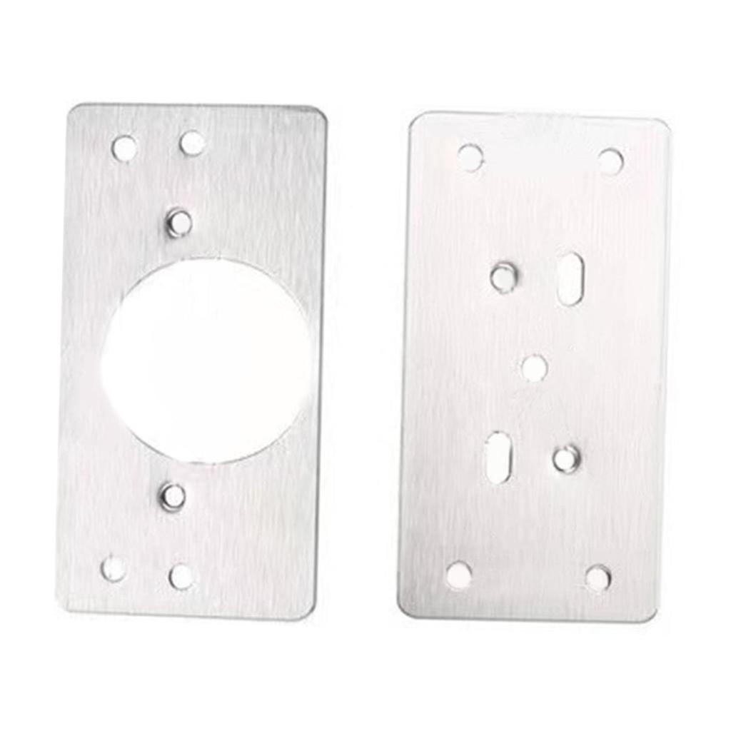 2pcs Cabinet Hinge Fixing Plate Bracket Hinge Repair Kit Plates Board Stainless Steel Hinge Boards for Drawer Furniture Shelves