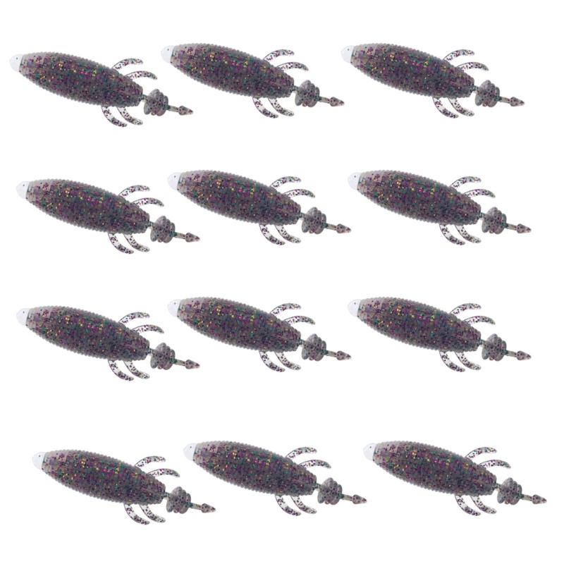 2 Pack Artificial Baits Wobblers Soft Lures Worm Floating Fishing Lures for Pike Swimbait Fishing Tackle Accessory