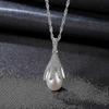 925 Silver Pearl Necklace Natural Freshwater Pearl Necklace Pendant Pearl Necklace