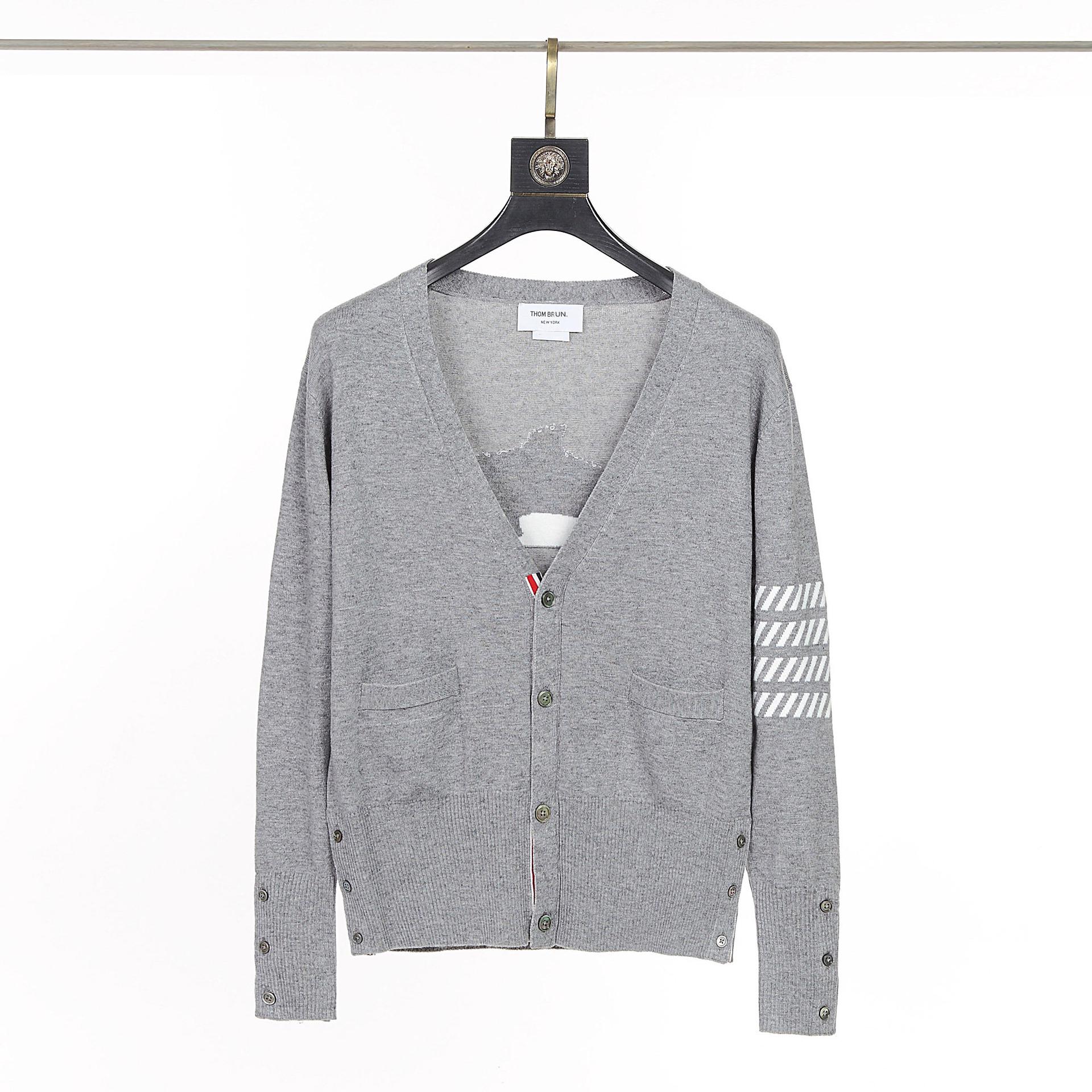 

Свитер из шерсти дельфина: Корейский повседневный вязаный кардиган XXL серый