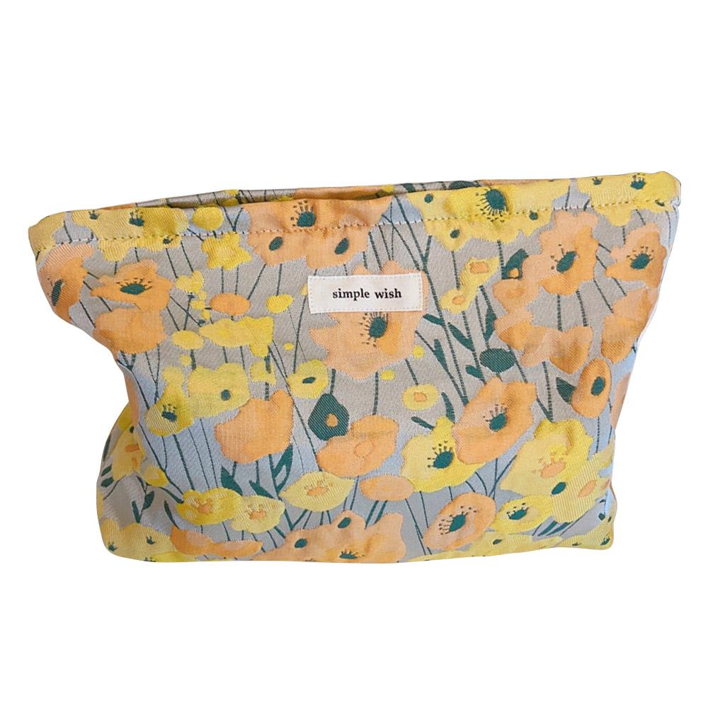 Simple Pattern Makeup Bag Travel Toiletry Organizer Pouch Canvas Cosmetic Bag