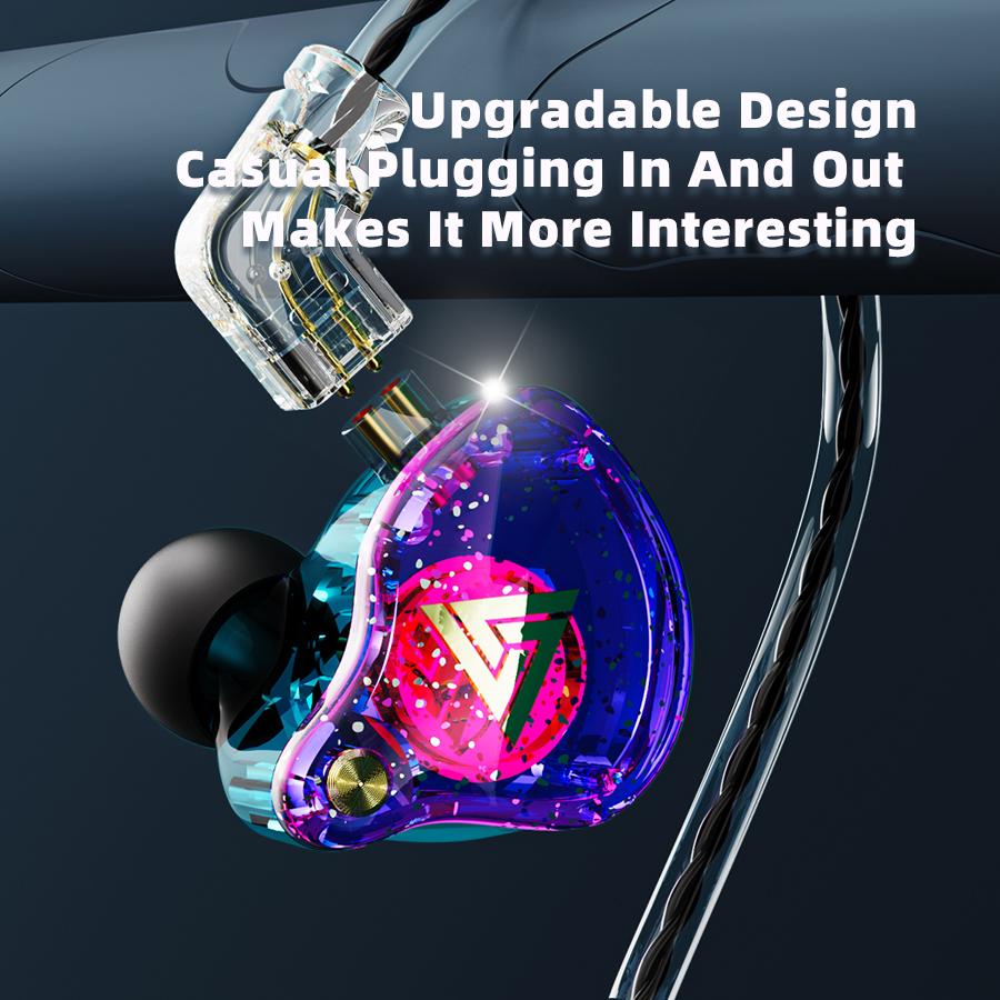 QKZ Original AK6 Pro EDX Pro In Ear Monitor Sport Noise Cancelling Headset 1DD Dynamic Wired Earphones HIFI Bass Earbuds ZST X