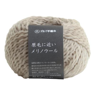 Yokota DARUMA Lana Merino Mediana 16 30g Set de 5 Ovillos, Peso Casi Crudo, Peso, Color. Beige, (aprox.. 91m), Bolas, 01-6200