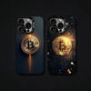 Bitcoin Phone Case For iPhone17, 16,15,14,13,12 Pro Max Black Candy Matte Shockproof Cover
